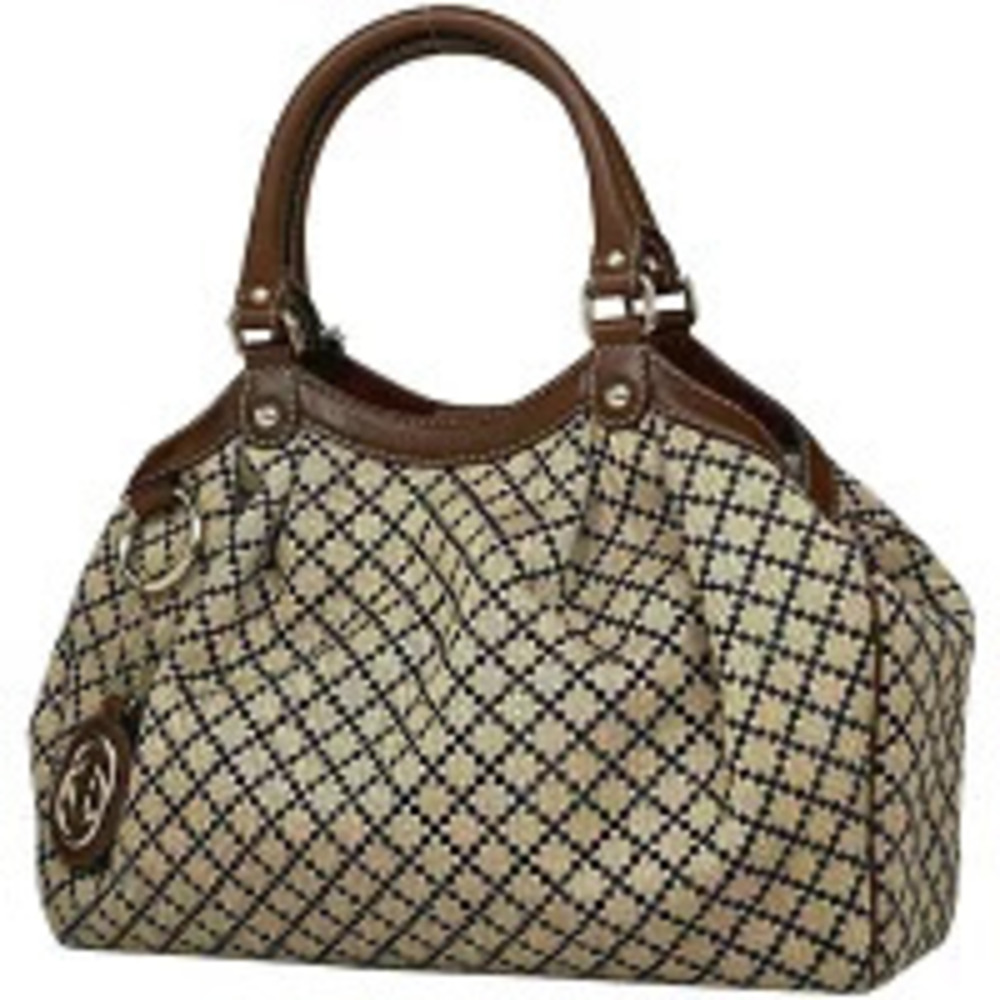Gucci Diamante Sukey 2way Shoulder Bag Canvas Beige